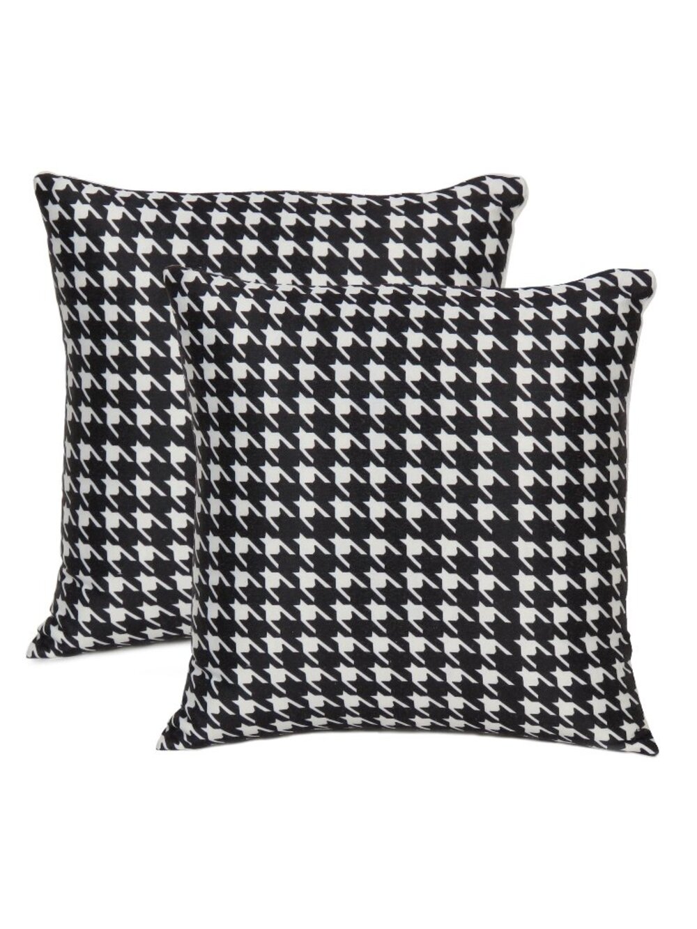Oussum Houndstooth Vector Pattern Cushion Cover Cotton Sofa Pillow Case Set of 2